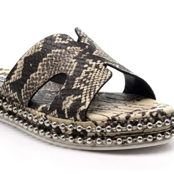 Cape Robbin Snake Print Sandals New - Picture 4 of 9